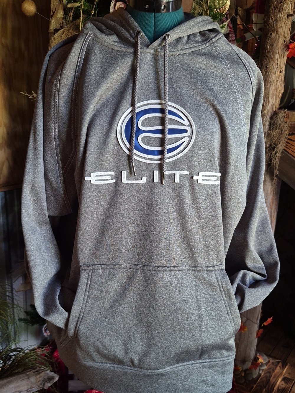 ELITE SPORTS Men's Gray Pullover Hoodie